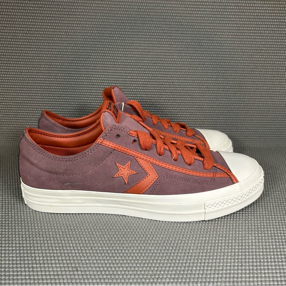Converse Star Player 76 Men US 10.5 Shoes Sneakers Suede Low Top Red Terracotta